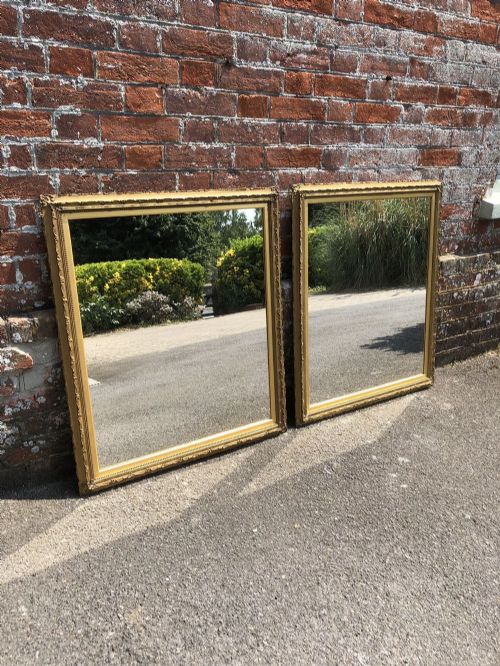 A Wonderful Pair of Antique 19th English Carved Wood Original Gilt Mirrors.