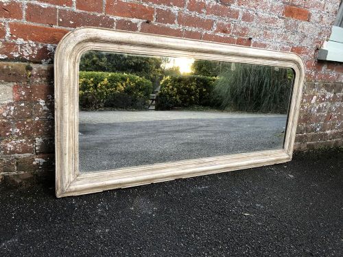A Highly Useful Size Arched Top Antique French Mirror.