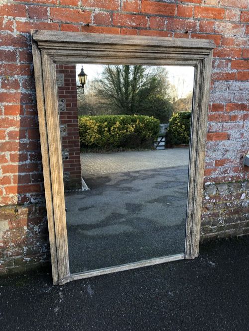 A Stunning Large Antique French 19th Century Wood Painted Plain Mirror.