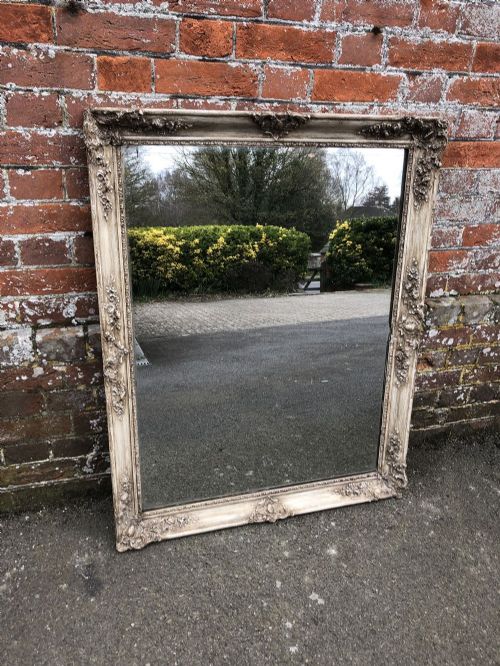 A Highly Useful 19th Century Antique French Painted Louis Philippe Mirror.
