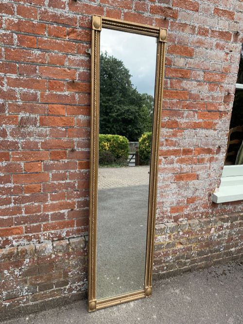 An Exceptional Large Antique French 19th Century Carved Wood & Gesso Original Gilt Twist Framed Pier Mirror.
