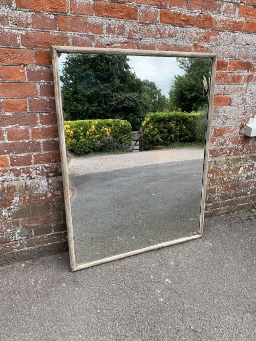 A Stunning Highly Useful Size Antique French 19th Century Carved Wood and Gesso Narrow Framed Bistro Mirror