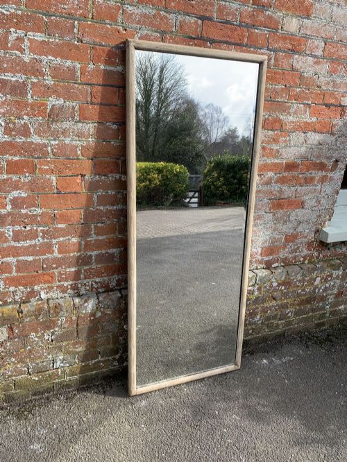 A Wonderful Large Antique French 19th Century Carved Wood & Gesso Painted Bistro Mirror.