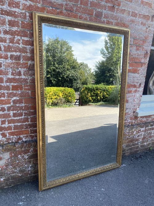 A Superb Large Antique French 19th Century Carved Wood and Gesso Original Gilt Mirror.