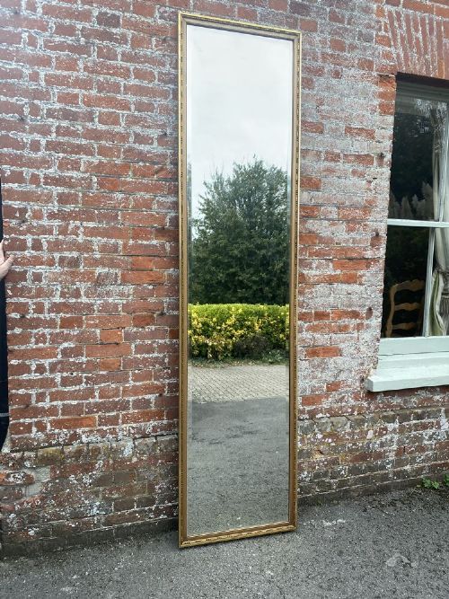 A Stunning Large Antique French 19th Century Carved Wood and Gesso Original Gilt Bistro Mirror.