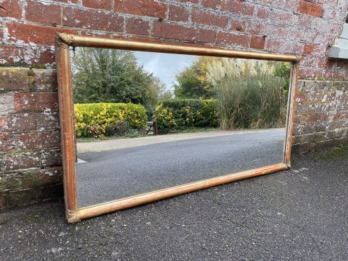 A Fabulous Good Size Antique French 19th Century Carved Wood & Gesso Original Gilt Bistro Mirror.