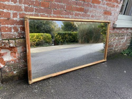A Highly Impressive Large French 19th Century Carved Wood & Gesso Original Gilt Bistro Mirror.