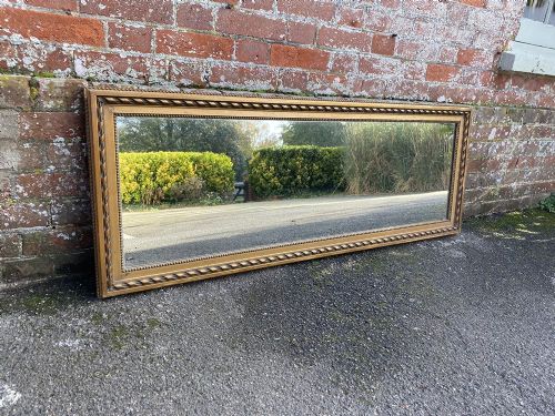 A Delightful Good Size Antique French 19th Century Carved Wood & Gesso Original Gilt Rope Twist Framed Mirror.