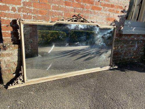 A Delightful Large Italian Carved Wood 20th Century Painted Mirror.