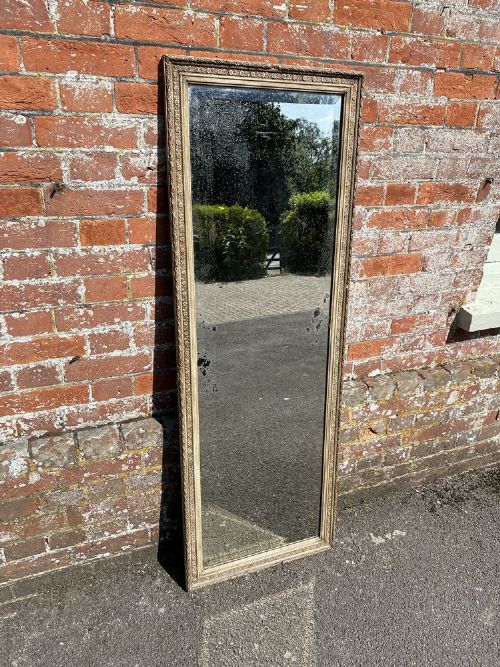 A Highly Decorative Useful Antique 19th Century French Carved Wood and Gesso Mirror.