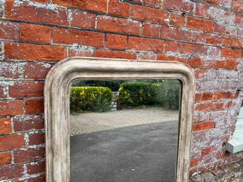 A SUPERB LARGE ANTIQUE FRENCH 19TH CENTURY CARVED WOOD LOUIS PHILIPPE ARCHED TOP MIRROR - ADDITIONAL PHOTO 2