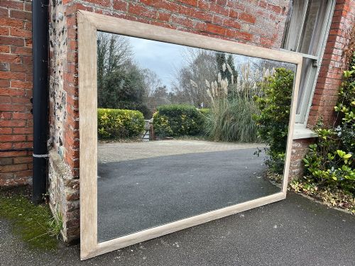 An Exceptional Extra Large Antique French 19th Century Carved Wood Painted Mirror,