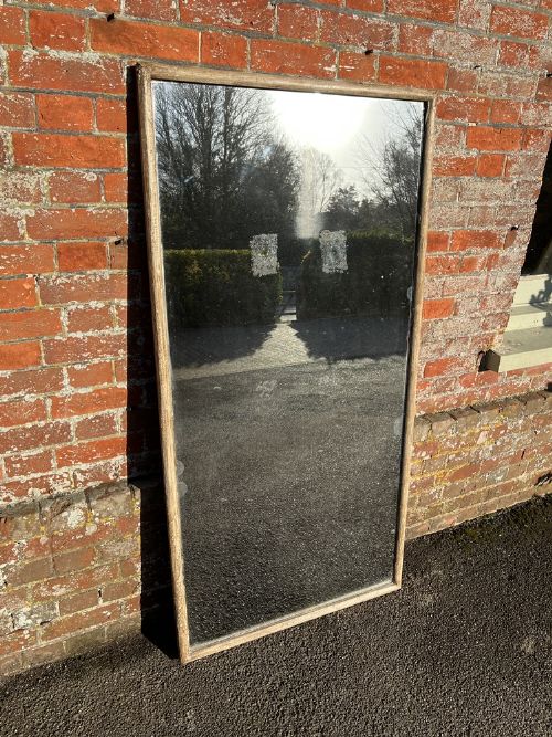 A Wonderful Large Antique French 19th Century Carved Wood & Gesso Painted Bistro Mirror.