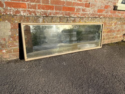 A WONDERFUL LARGE ANTIQUE FRENCH 19TH CENTURY CARVED WOOD GESSO PAINTED BISTRO MIRROR - ADDITIONAL PHOTO 2