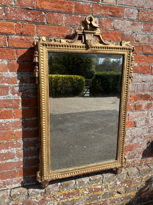 A Wonderful Good Size Early Antique French 19th Century Gilt Mirror.