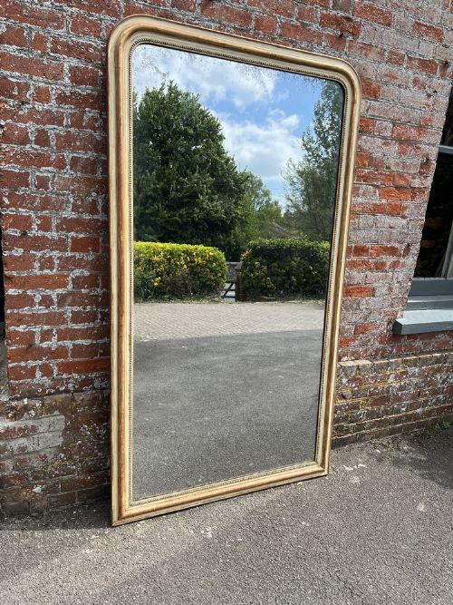 A Spectacular Large Antique French 19th Century Carved Wood & Gesso Original Gilt Mirror.