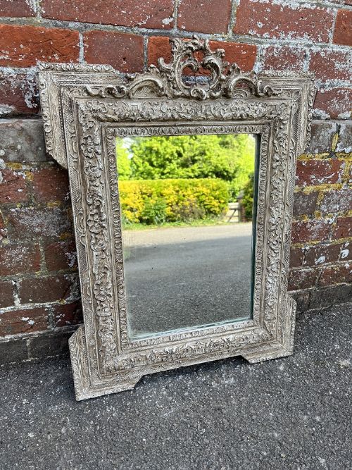 A Fabulous Good Size Antique French 19th C Painted Mirror.