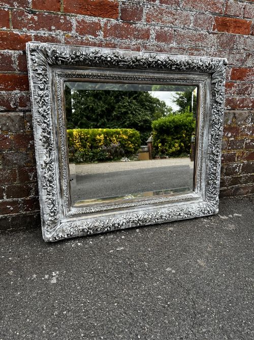 A Delightful Good Size Antique French 19th Century Ornate Framed Mirror.