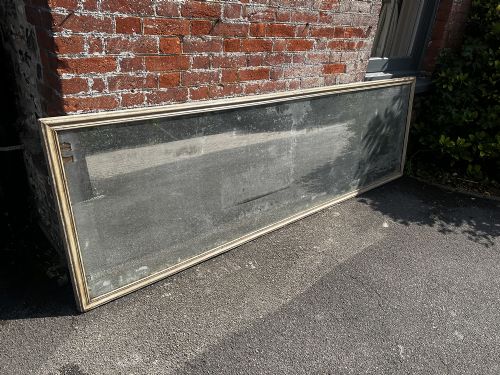 An Exceptional Large Antique French 19th C Painted Bistro Mirror