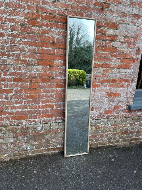 A Wonderful Large Antique French 19th Century 19th C Carved Wood & Gesso Painted Bistro Mirror.
