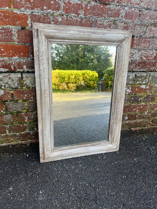 A Wonderful Good Size Antique French 19th Century Carved Wood Painted Mirror.