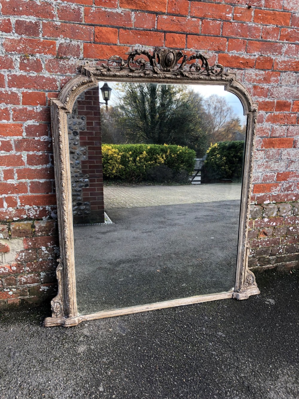 A Superb Antique19th Century  English Overmantle Mirror. View VI