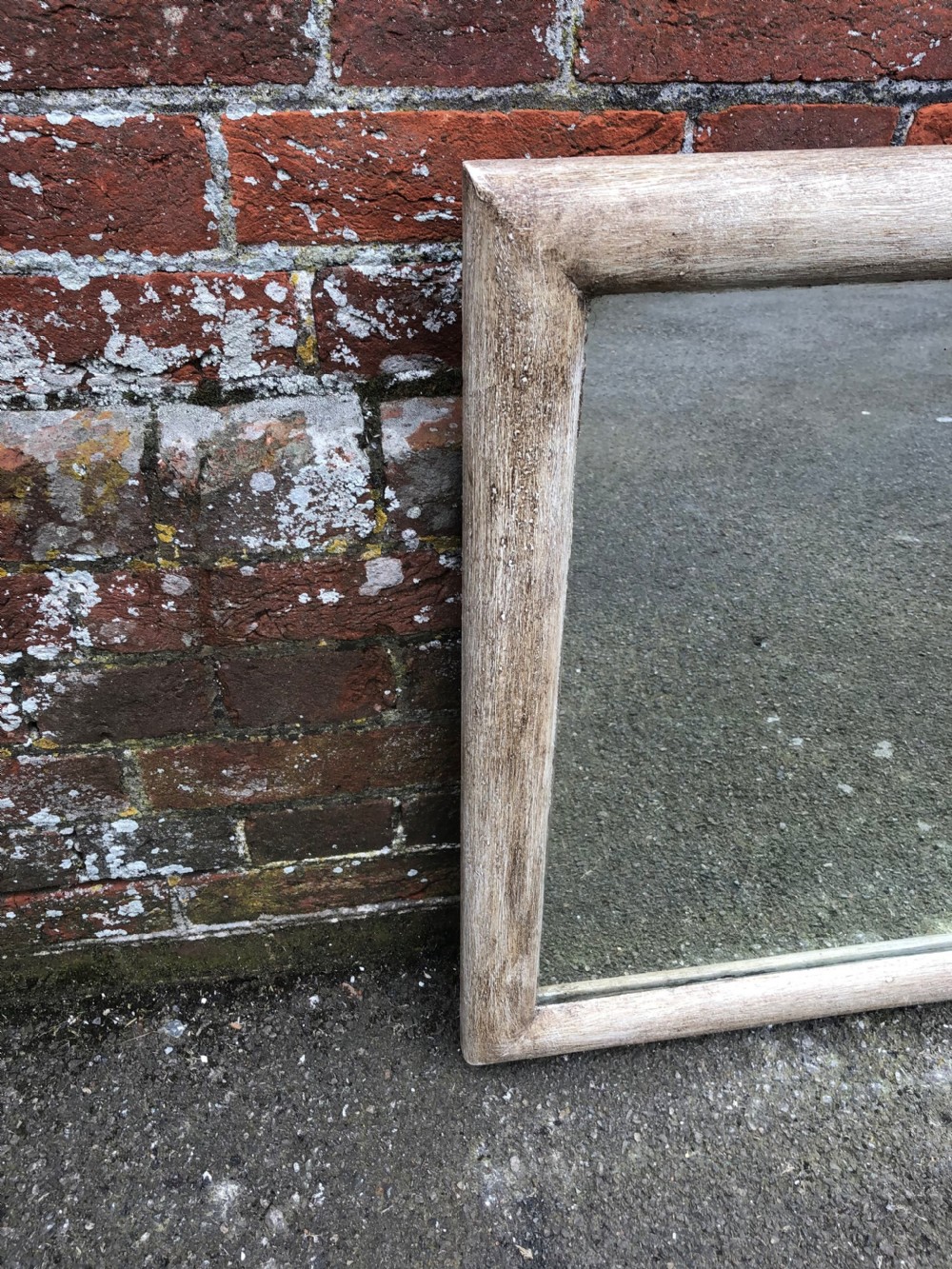 A Stunning Antique French carved wood & gesso painted Bistro Mirror. View V