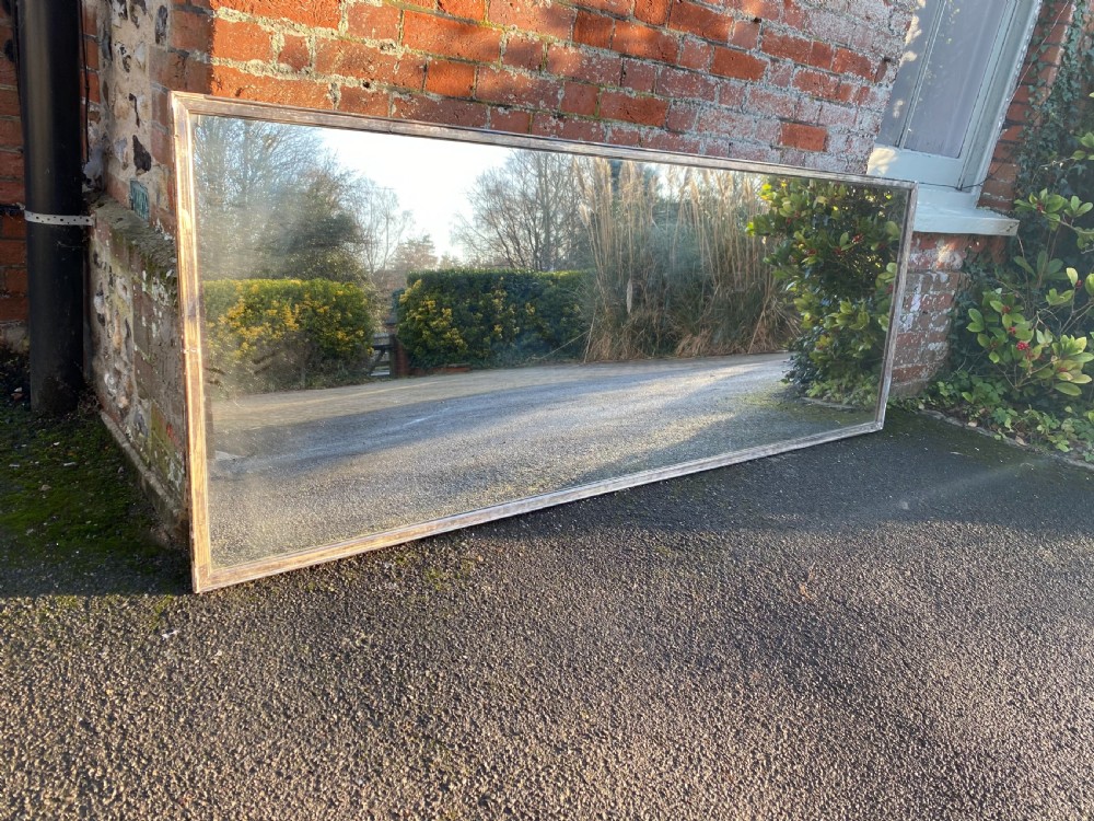 An Exceptional large Antique French 19th Century carved wood & gesso original silvered Bistro Mirror.