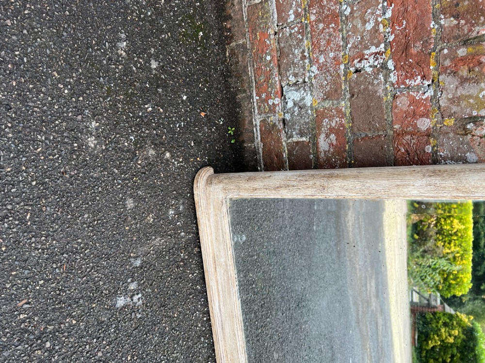 A Wonderful good size Antique French 19th Century carved wood painted Overmantle Mirror. View IV