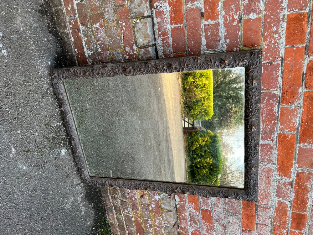 A Wonderful good size Antique French 19th Century Brass Decorated framed Mirror. View IV