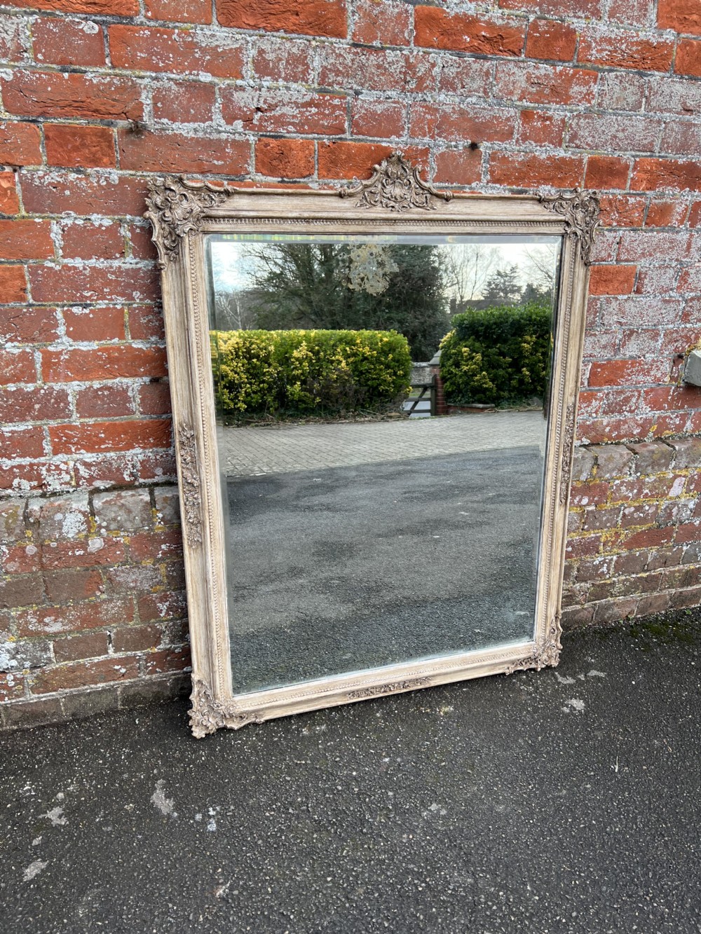A Stunning large Antique French 19th Century painted Mirror. View V