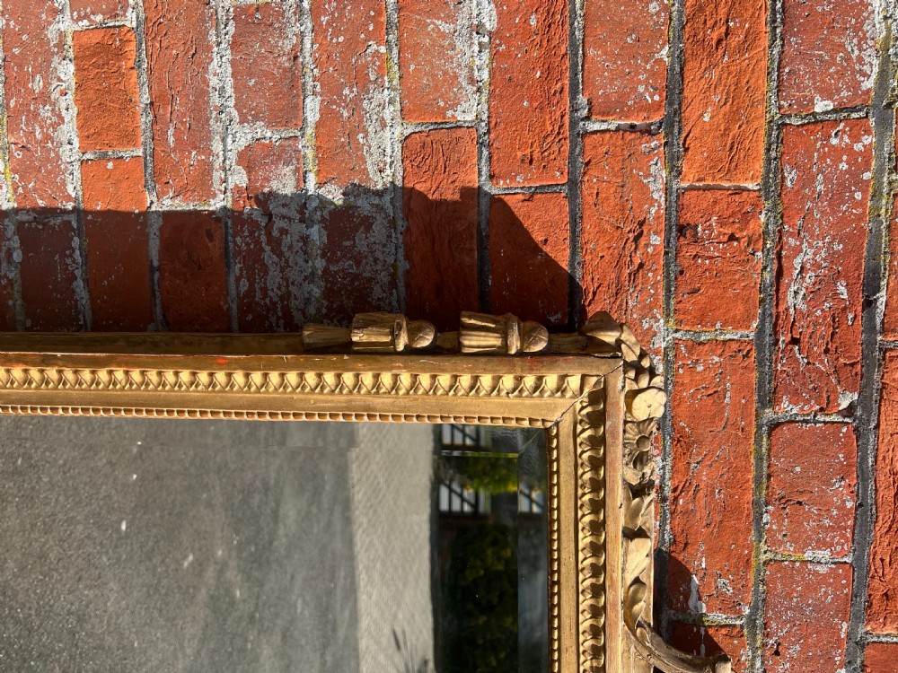 A Wonderful good size early Antique French 19th Century gilt Mirror. View II