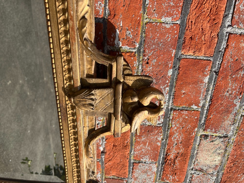 A Wonderful good size early Antique French 19th Century gilt Mirror. View III