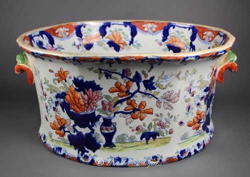 mason's ironstone china foot bath - CATEGORY: ANTIQUE CERAMICS - DATED 19TH CENTURY