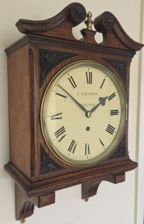 Stunning English Fusee Carved Timepiece