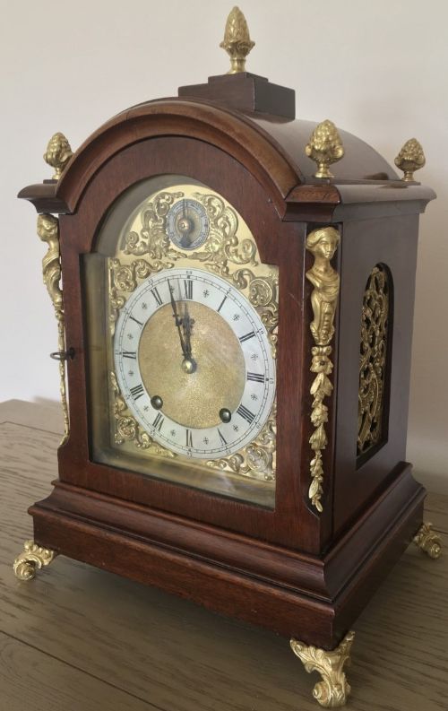 Eight Day Large Winterhalder & Hofmeier Striking Bracket Clock