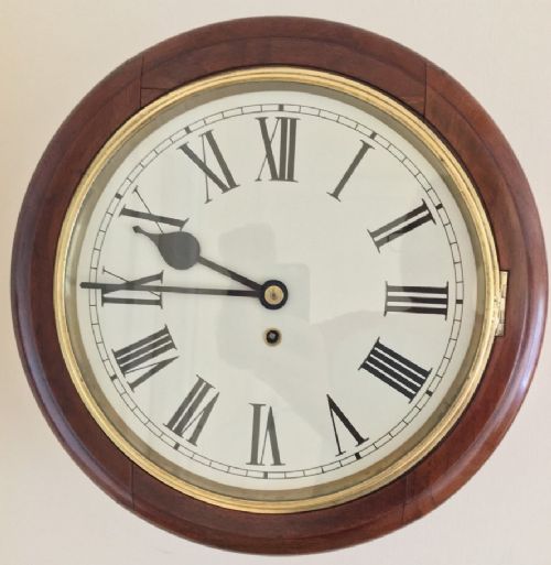 Eight Day Mahogany Fusee Wall Clock
