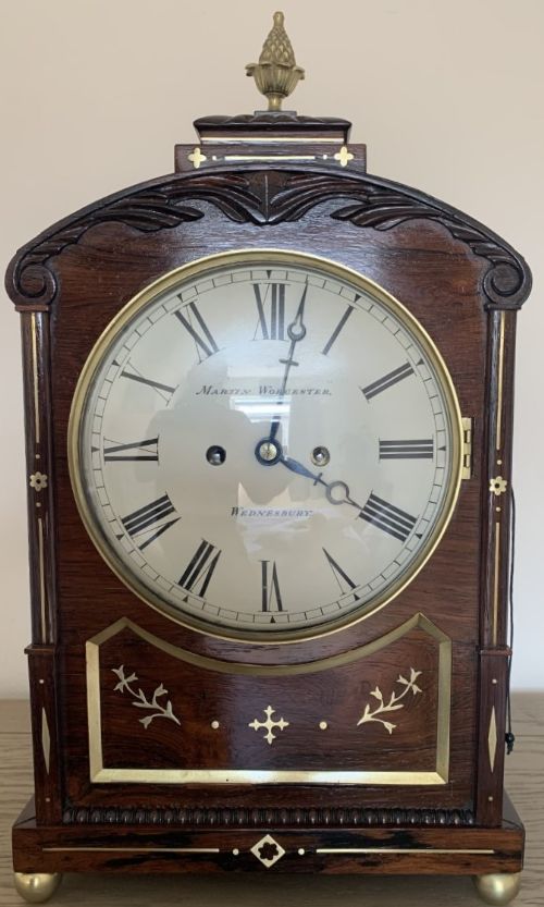 fig 1. Fine Regency Rosewood Repeating Twin Fusee Bracket Clock With Bracket