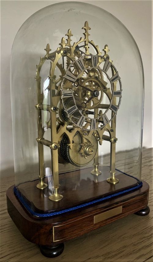 fig 1. Skeleton Eight Day Fusee Timepiece, Lovely Condition