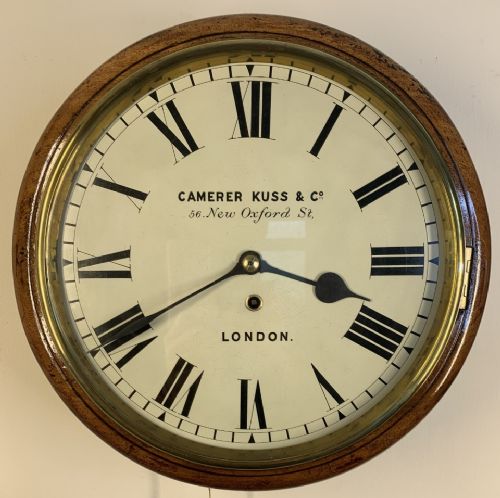 Fabulous Eight Day Fusee Wall Clock, Retailed by Camerer & Kuss