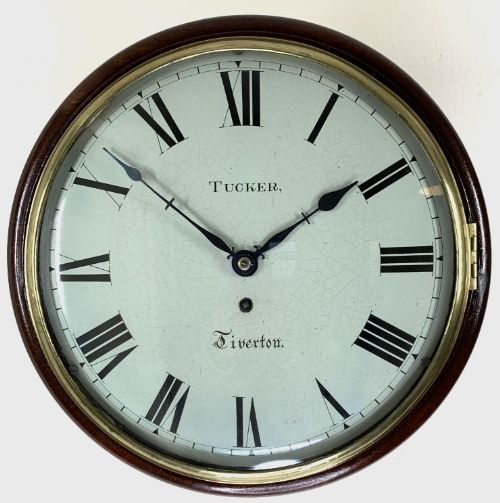 Antique Dial Wall Clock, Convex Dial, Fusee, Georgian, Renowned Clockmakers