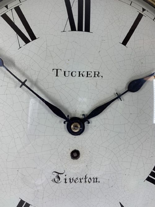 fig 1. Antique Dial Wall Clock, Convex Dial, Fusee, Georgian, Renowned Clockmakers
