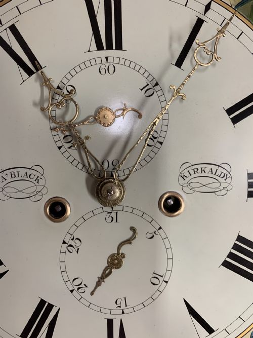 FINE SCOTTISH LONGCASE CLOCK JAMES BLACK KIRKALDY - ADDITIONAL PHOTO 6