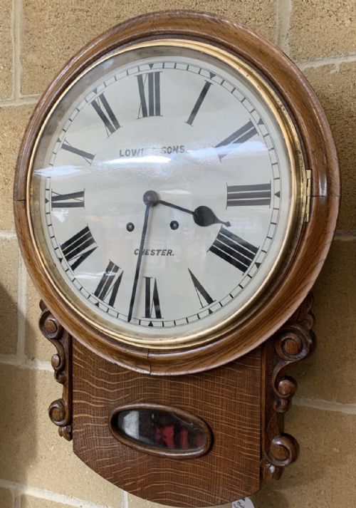 DROP DIAL STRIKING WALL CLOCK FAMOUS MAKER VICTORIAN - ADDITIONAL PHOTO 4
