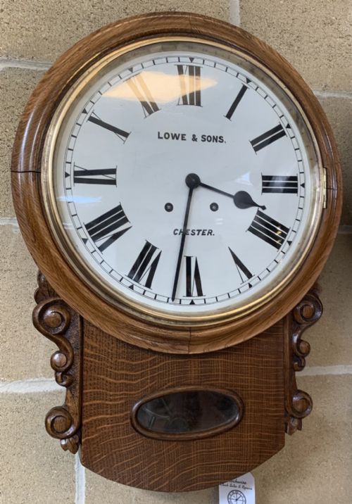 DROP DIAL STRIKING WALL CLOCK FAMOUS MAKER VICTORIAN - ADDITIONAL PHOTO 7