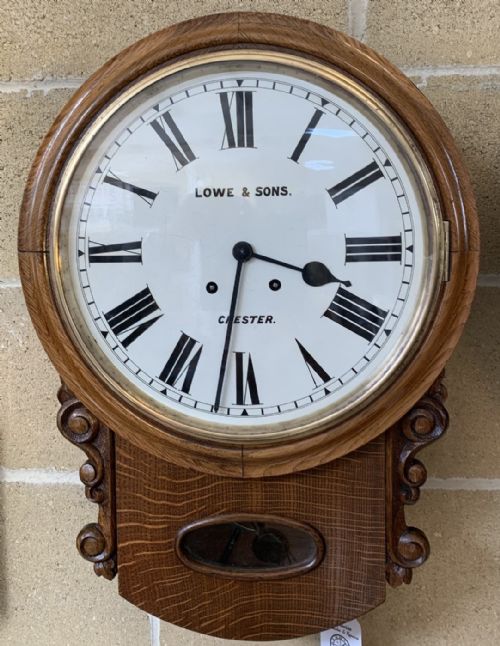 DROP DIAL STRIKING WALL CLOCK FAMOUS MAKER VICTORIAN - ADDITIONAL PHOTO 9