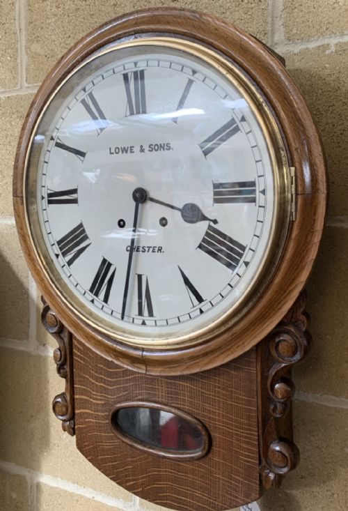DROP DIAL STRIKING WALL CLOCK FAMOUS MAKER VICTORIAN - ADDITIONAL PHOTO 10