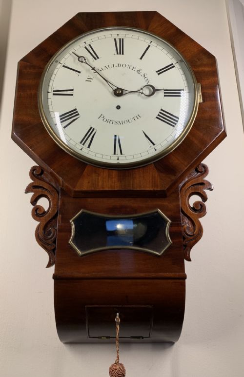 FUSEE DROP DIAL VICTORIAN CLOCK STUNNING - ADDITIONAL PHOTO 3