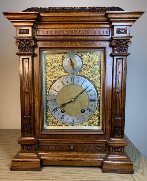 good quarterstriking lenzkirch bracket clock victorian - CATEGORY: ANTIQUE CLOCKS - DATED 1870