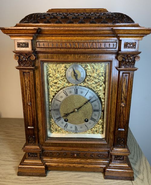 GOOD QUARTERSTRIKING LENZKIRCH BRACKET CLOCK VICTORIAN - ADDITIONAL PHOTO 2